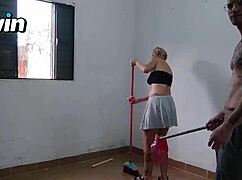 safado fucked me hard with big cock during cleaning