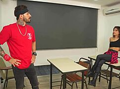 Late Night Classroom Encounter with Teacher’s Massive Cock