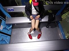 i'm the latina teen with perfect body pulling out my dick on the cablebus for exhibition