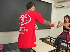 Late Night Classroom Encounter with Teacher’s Massive Cock