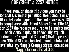 Busty blonde Maggie Green slides her favorite dildo into her wet pussy.