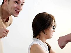 Mishelle Can handles intense dp and facial at work