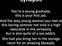 i'm getting turned on by the bored business bitch in leather giving blowjob and cunilingus