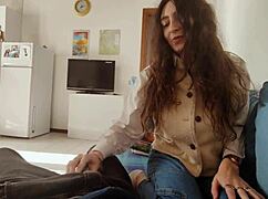 Italian guy begs for blowjob but gets only a handjob