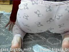 Pajama Doggy Action with Arab Milf’s Big Tits and Anal Dildo Play.