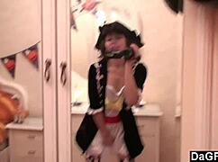 Sexy Caribbean Pirate Girl Strips on Webcam