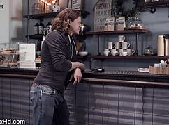 Hot Long-Legged Brunette Rides Her Boss in Steamy Office Action