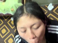 Peruvian Sister-In-Law Gives Intense Oral And Anal Sex In Shop Hiding From Husband!