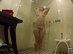 Steamy Shower Action with Goddess Sexydea After Intense Doggy Pounding.