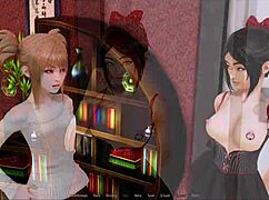 Detailed gameplay in Harem Hotel 34 with various interactions