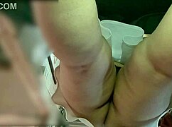 My friend slips up, letting me sneak a peek at her juicy Latina curves.