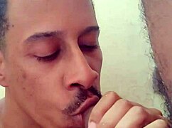 seusubpink drinks piss from big black cock