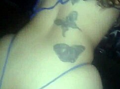 Glamorous latina in heels shows off ass with big black cock 😍