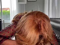 andi james teases jmac with her curvy body before getting a huge creampie in lingerie during a quick fuck