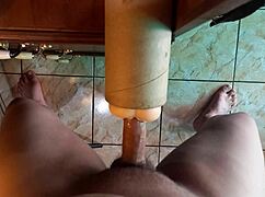 Teasing the fuck doll's vagina until cum.