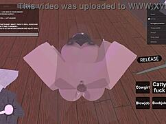 Latina whore gets roughly fucked by big black cock in Roblox style.