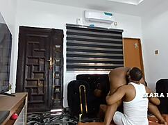 fat ass ebony milf takes bbc hard and gets face cum