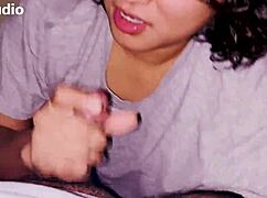 I give my stepsister Frida a sensual blowjob, cumming with lots of milk in her little mouth