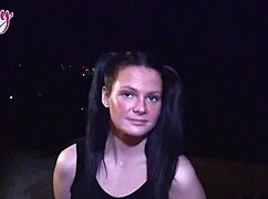 Recording intimate caress of latina girlfriend's ass with tripod. Clothes rip!