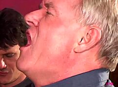 Blonde casually blows a midget, a BBC, and more till cum covers her