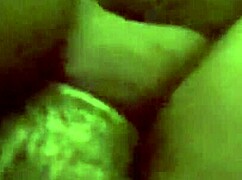 Horny black model gagged and handcuffed getting dick rides glass dildo and playing with pussy