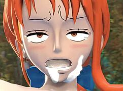 luffy and nami fuck in wano one piece hentai parody