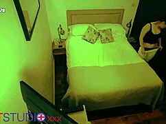 Voyeur Couple Caught Fucking Hard in Air BnB