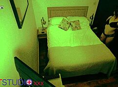 Voyeur Couple Caught Fucking Hard in Air BnB