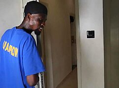 My stepbrother's dick got me in a homemade Ebony scene