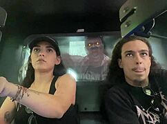 my boyfriend's friend fucked me hard and came all over my tits, recorded for the cuckold