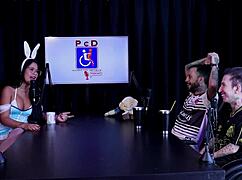 Damn, Tifany Rocha's crazy outdoor SWING with huge cock and plug!