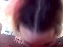 I give my friend a blowjob at party