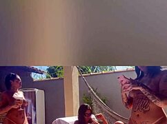 Amateur video behind the scenes at the mansion, total chaos with naked women everywhere!