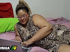 naughty teacher lends notebook, student sees nude photo and fucks her big tits ass 😏