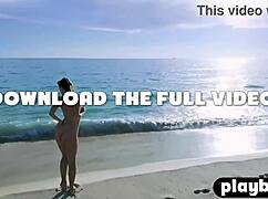 Medium tits brunette miluniel louis posed naked outdoor with sexy bubble butt babe