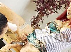 sapphic fun with mai bailey and eva may, milfs licking big tits 😍