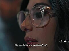 Scarlett Mae and Chanel Camryn start with piano, end with wet cunt licking in cinema passion