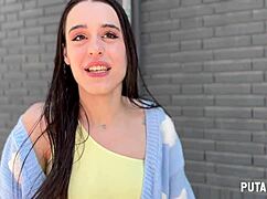 Skinny spanish girl caught in doggystyle.