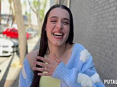 Skinny spanish girl caught in doggystyle.