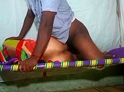 tamil saree aunty bent over for doggy style in homemade clip