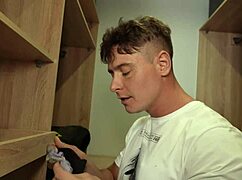 Yo, caught panty sniffer and got slammed hard in return!