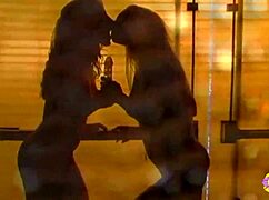 Vintage Striptease With Hot Blonde And Kinky Brunette Lesbian Sex