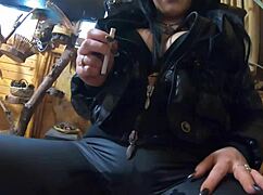 yo, check milfycalla with cum all over black jacket n leggings 😈