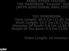 Whore Gets Impaled On Monster Handmade Dildo From Thewondertoys With Anal Fisting