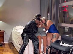 yo, our disabled friend traveled from rio to são paulo just to bang with us again! said she missed our hot couple action, especially in the ass.