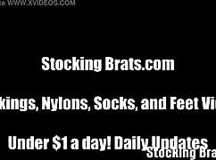 tara and summer suck toes in stockings