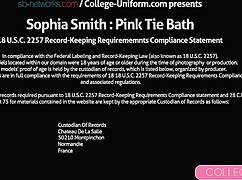 Sophia Smith Moans As She Rips Clothes And Squirts In Soaked Uniform Bathtime Tease