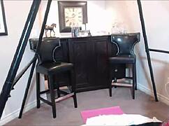 Milf maxine x in a sexy college skirt dildo fucks her asian cavity