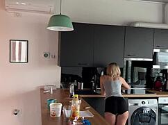 Maid's Teasing Ass Worship in Shower Leads to Intense Blowjob and Doggystyle Fucking