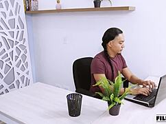 Investor fucks slut secretary while cuck boss watches